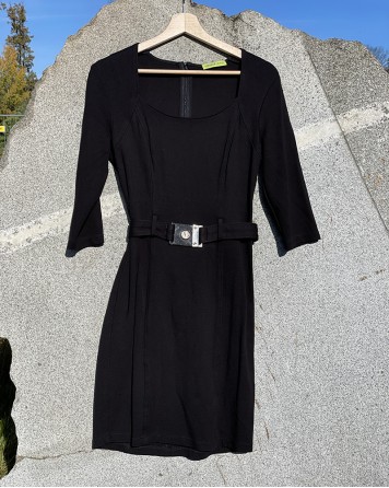 Šaty dámské Versace Jeans černé s opaskem